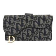 Pre-owned Canvas wallets Dior Vintage , Blue , Dames