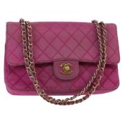 Pre-owned Satin chanel-bags Chanel Vintage , Pink , Dames