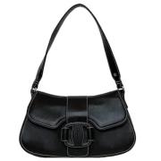 Pre-owned Leather shoulder-bags Salvatore Ferragamo Pre-owned , Black ...