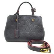 Pre-owned Canvas handbags Louis Vuitton Vintage , Black , Dames