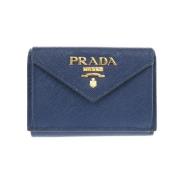 Pre-owned Leather wallets Prada Vintage , Blue , Dames