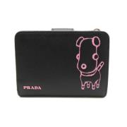 Pre-owned Leather wallets Prada Vintage , Black , Dames