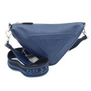 Pre-owned Leather prada-bags Prada Vintage , Blue , Heren