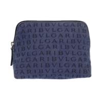 Pre-owned Denim clutches Bvlgari Vintage , Blue , Dames