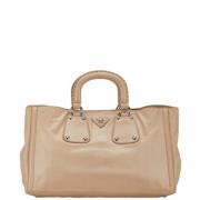 Pre-owned Leather prada-bags Prada Vintage , Beige , Dames