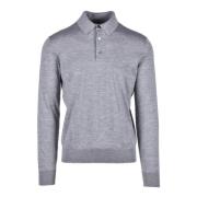 Gebreid poloshirt Ermenegildo Zegna , Gray , Heren