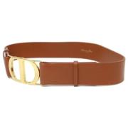 Pre-owned Leather belts Dior Vintage , Brown , Dames