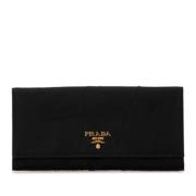 Pre-owned Leather wallets Prada Vintage , Black , Dames