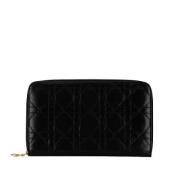 Pre-owned Leather wallets Dior Vintage , Black , Dames