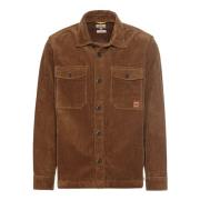 Katoenen Overshirt Camel Active , Brown , Heren