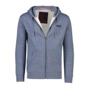 Blauwe Rits Hoodie Superdry , Blue , Heren