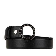 Pre-owned Leather belts Bvlgari Vintage , Black , Dames