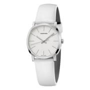 Stijlvol Quartz Horloge met Unieke Charme Calvin Klein , White , Dames