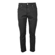 Katoen Elastaan Jeans Department Five , Black , Heren