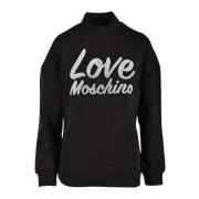 Katoenmix Sweater Love Moschino , Black , Dames