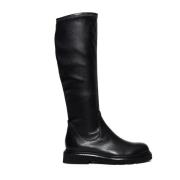 Zwarte leren laars A5784 Guglielmo Rotta , Black , Dames