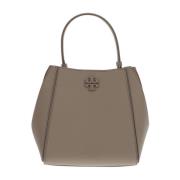 Leren schoudertas met logo sluiting Tory Burch , Beige , Dames