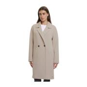 Double Breasted Coat in Danja-stijl Rino&Pelle , Beige , Dames