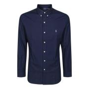 Stretch Poplin Overhemd Polo Ralph Lauren , Blue , Heren