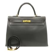 Pre-owned Leather handbags Hermès Vintage , Black , Dames