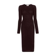 Elegante Jurk Vrouw Mode Elisabetta Franchi , Brown , Dames