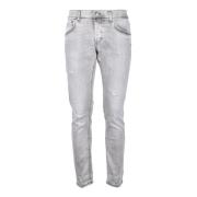 Katoen Elastaan Jeans Dondup , Gray , Heren