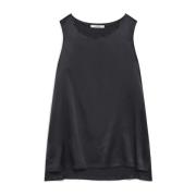 Satin TOP Maliparmi , Black , Dames