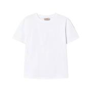 Geborduurd Ovaal T-shirt Twinset , White , Dames