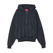 Luster Zip-Up Hoodie 032c , Black , Heren