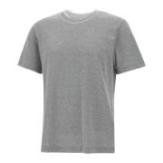 Luxe Katoenen T-shirt Grijs Eleventy , Gray , Heren