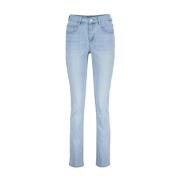 Kate bleach slim fit jeans Red Button , Blue , Dames