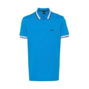 Blauw Katoenen Poloshirt met Logo Hugo Boss , Blue , Heren