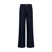 Hoge Taille Glitter Jeans in Donkerblauw MOS Mosh , Blue , Dames