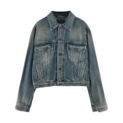 Stijlvolle Denim Jack voor Mannen Balenciaga , Blue , Dames