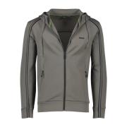 Grijze Rits Hoodie Stijlvolle Casual Kleding Hugo Boss , Gray , Heren