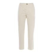 Effen Kleur Chino Broek voor Vrouwen Fracomina , Beige , Dames