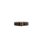 Zwart Geperforeerde Leren Riem Alaïa , Black , Dames