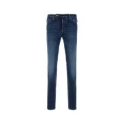 Stretch Denim Jeans Incotex , Blue , Heren