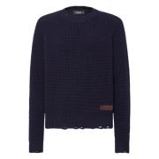 Blauwe Sweaters voor Mannen Dsquared2 , Blue , Heren