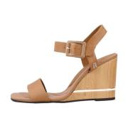 High Heel Sandals Tommy Hilfiger , Brown , Dames