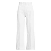 Witte Wijde Pijp Jeans voor Dames Polo Ralph Lauren , White , Dames