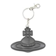 Orb Leren Sleutelhanger Hanger Klip Vivienne Westwood , Black , Unisex