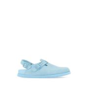 Lichtblauwe suède Tokyo pantoffels Birkenstock , Blue , Heren