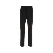 Zwarte wollen broek voor heren Salvatore Ferragamo , Black , Heren