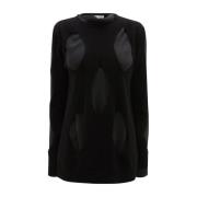 Diamantgesneden Casual Sweater in Zwart JW Anderson , Black , Dames