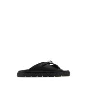 Zwarte leren Dome Thong slippers Alexander Wang , Black , Dames