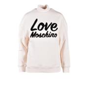 Katoenmix Sweater Love Moschino , Beige , Dames