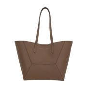 Bruine leren tote tas met monile details Brunello Cucinelli , Brown , ...