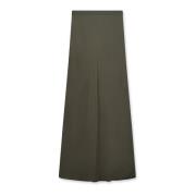 Solide Lange Rok Stoffig Olijf MOS Mosh , Green , Dames