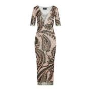 Roze & Paarse Midi Jurk Etro , Multicolor , Dames